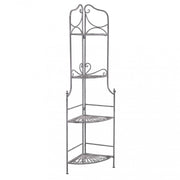 SCAFFALE CHARLOTTE 4 PIANI BIANCO OSSIDATO