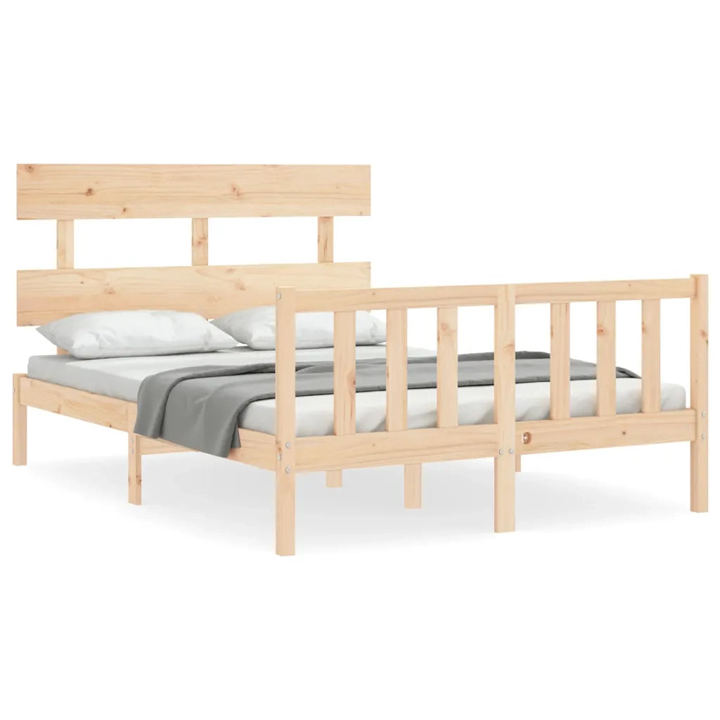 Giroletto senza Materasso-Struttura Letto 140x200 cm in Legno Massello di Pino 984479