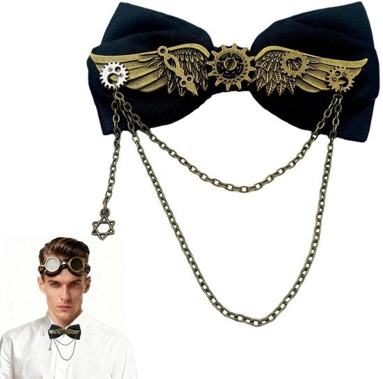 Accessorio di costume retrò adattabile per Halloween/Carnaval con design unico a ruote e stoffa PU di alta qualità.
