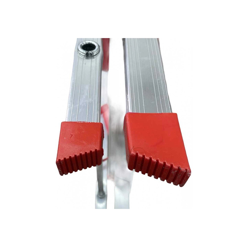 Scala In Alluminio 5 Gradini Con Base 6 Gradini Gs/Tuv En131 Portata Massima 150 Kg