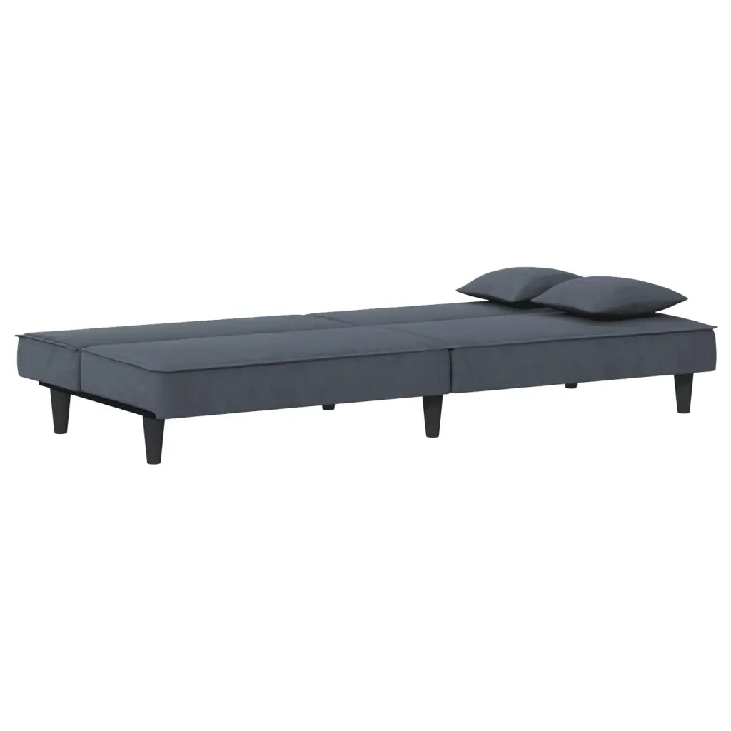 Divano letto | Sof¨¤ letto | Letto singolo Grigio Scuro in Velluto