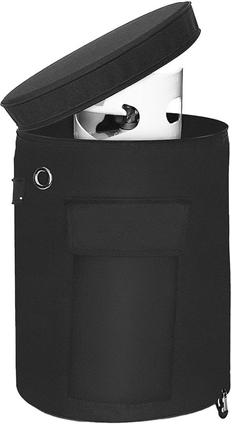 Gasfleschiere, 11 kg, impermeabile all'acqua, impermeabile al vento, anti-UV, 600D tessuto Oxford, tessuto Oxford gasfleschiere per fiammiferi a propano, Φ33x66cm