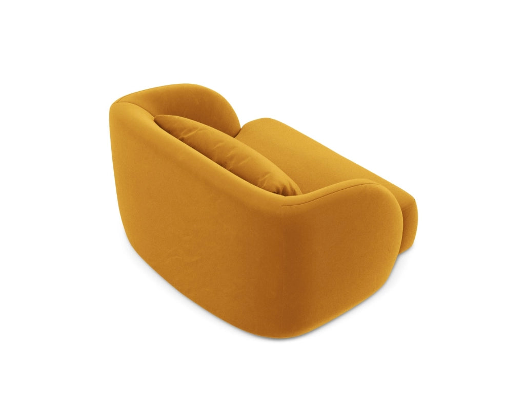 Cosmopolitan Design - Poltrona "Tulum" in velluto giallo 