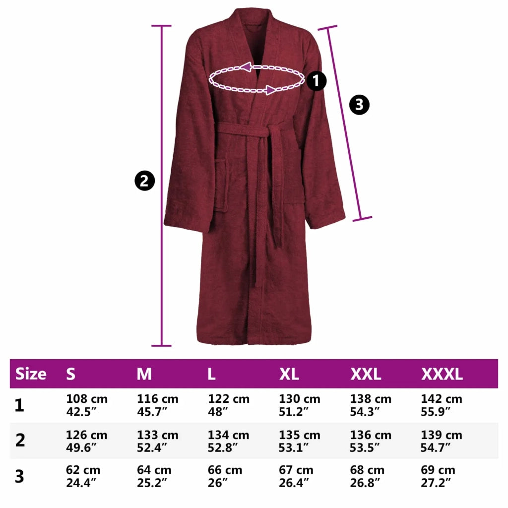Accappatoio KINN Rosso XL Cotone 4100868