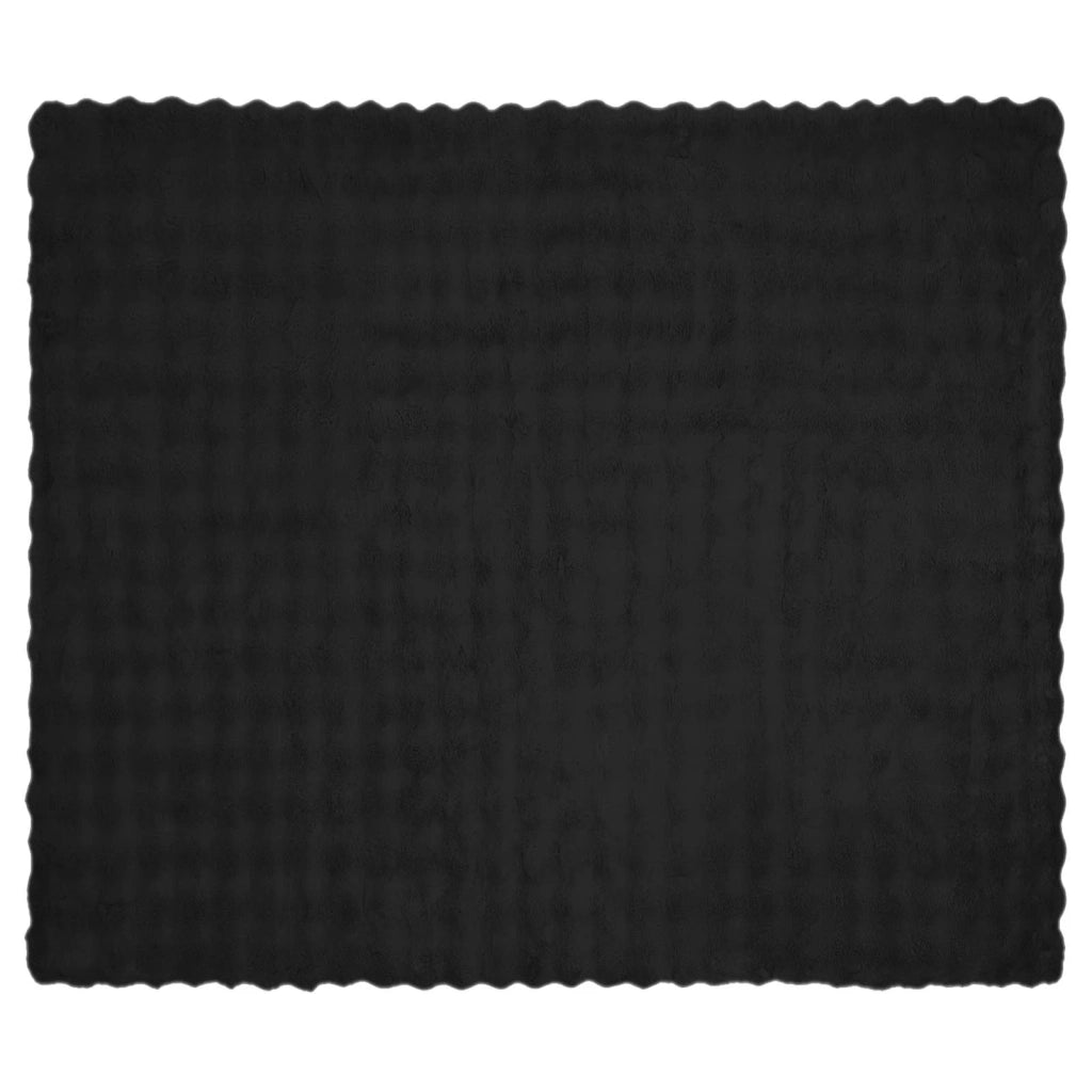 Coperta antiscivolo in finta di coniglio Olite 4 pcs Nero