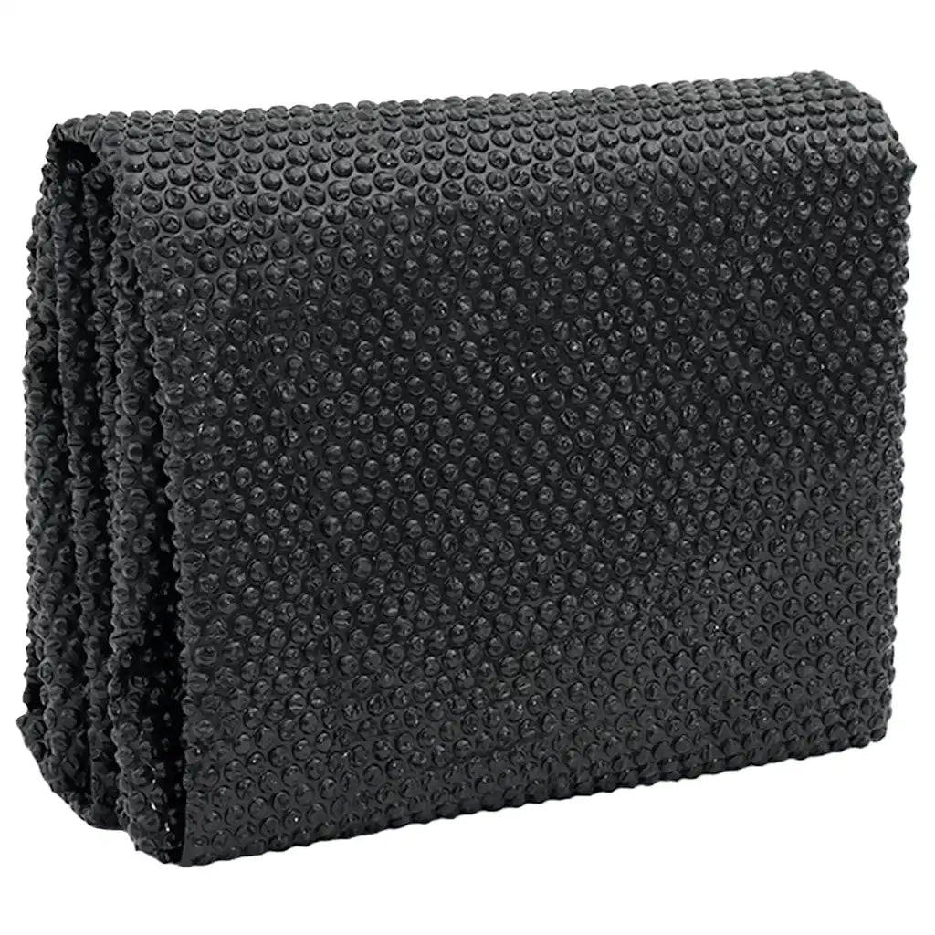 Pellicola Galleggiante Solare PE Piscina 732x366 cm Nero e Blu CFW5543702