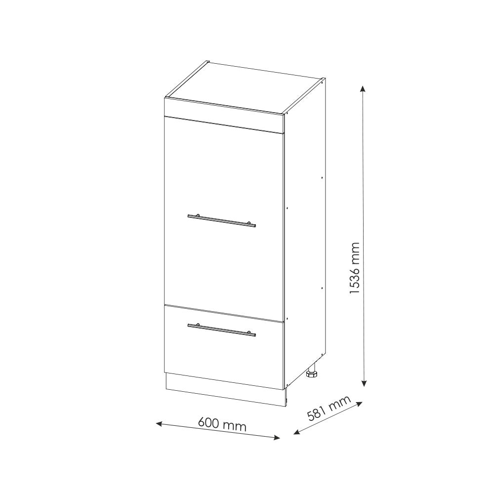 Vicco Set mobili bagno Bianco lucido 60 cm
