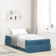 Struttura letto con materasso 2 pcs Blu Velluto 3399532