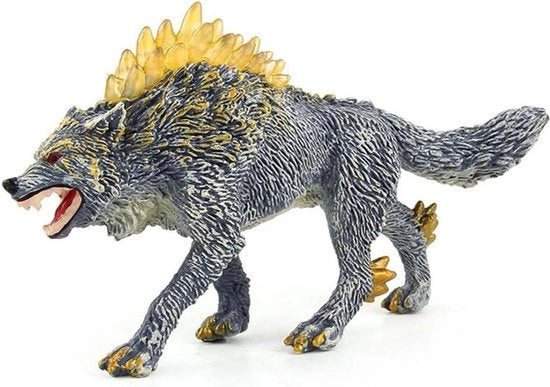 Figura di lupo in PVC, simulazione di animali per bambini, giocattolo figurine.