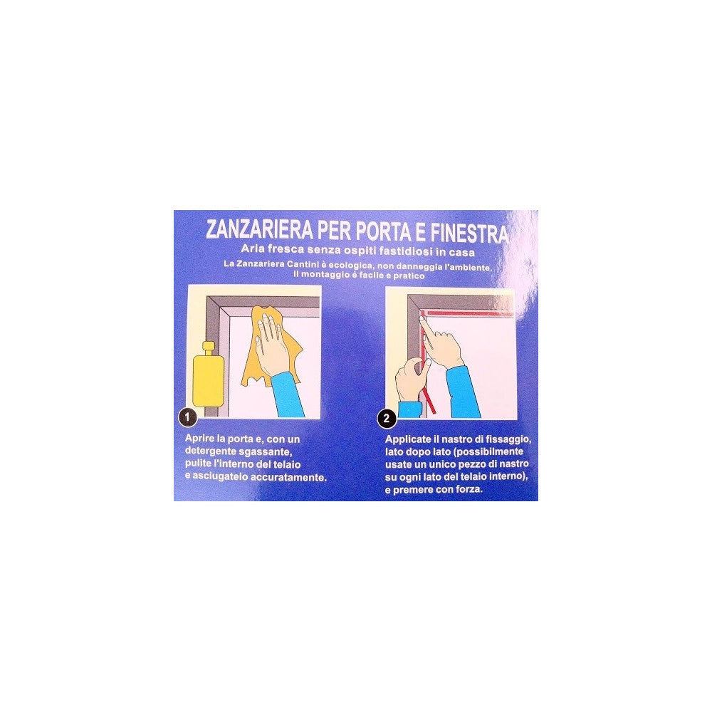 Trade Shop - Zanzariera Bianca In Poliestere Per Porta Finestra 130x150cm Anti Zanzare Casa 614338 -