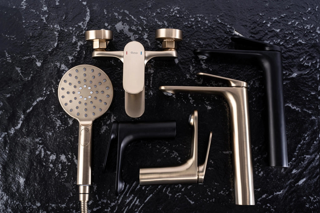 Set Doccia Rea Marco Brush Gold