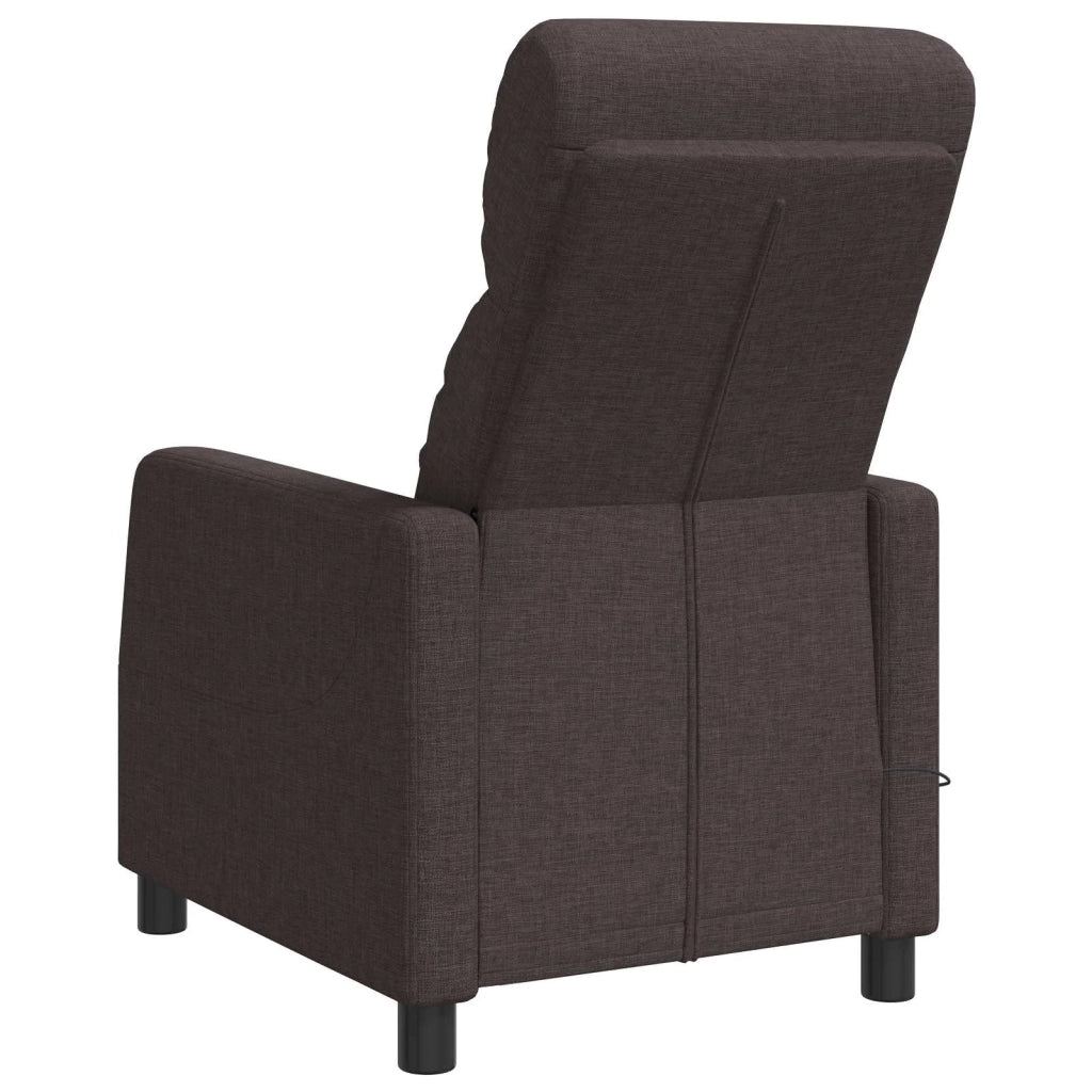 Poltrona Massaggiante Marrone Scuro Tessuto 42035101