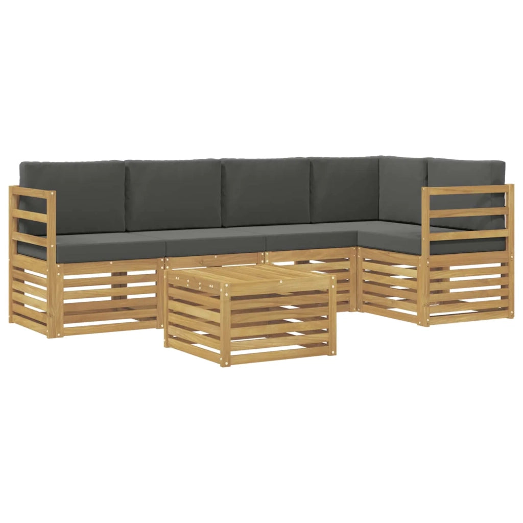 Set di divani da esterno 6 pcs Bianco e Antracite 3391857