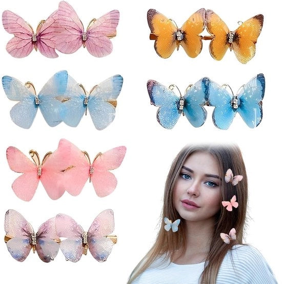 Accessori capelli in plastica 3D - Clip per capelli multicolore - Fermo capelli brillante - Set da 12 pezzi - Adatto per donne e ragazze - Design elegante