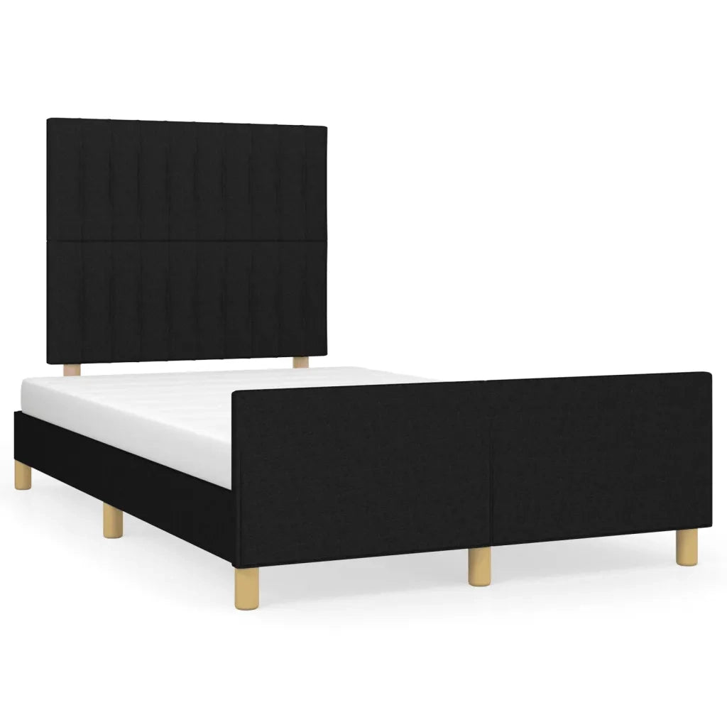 Giroletto senza Materasso Nero 120x200 cm Tessuto