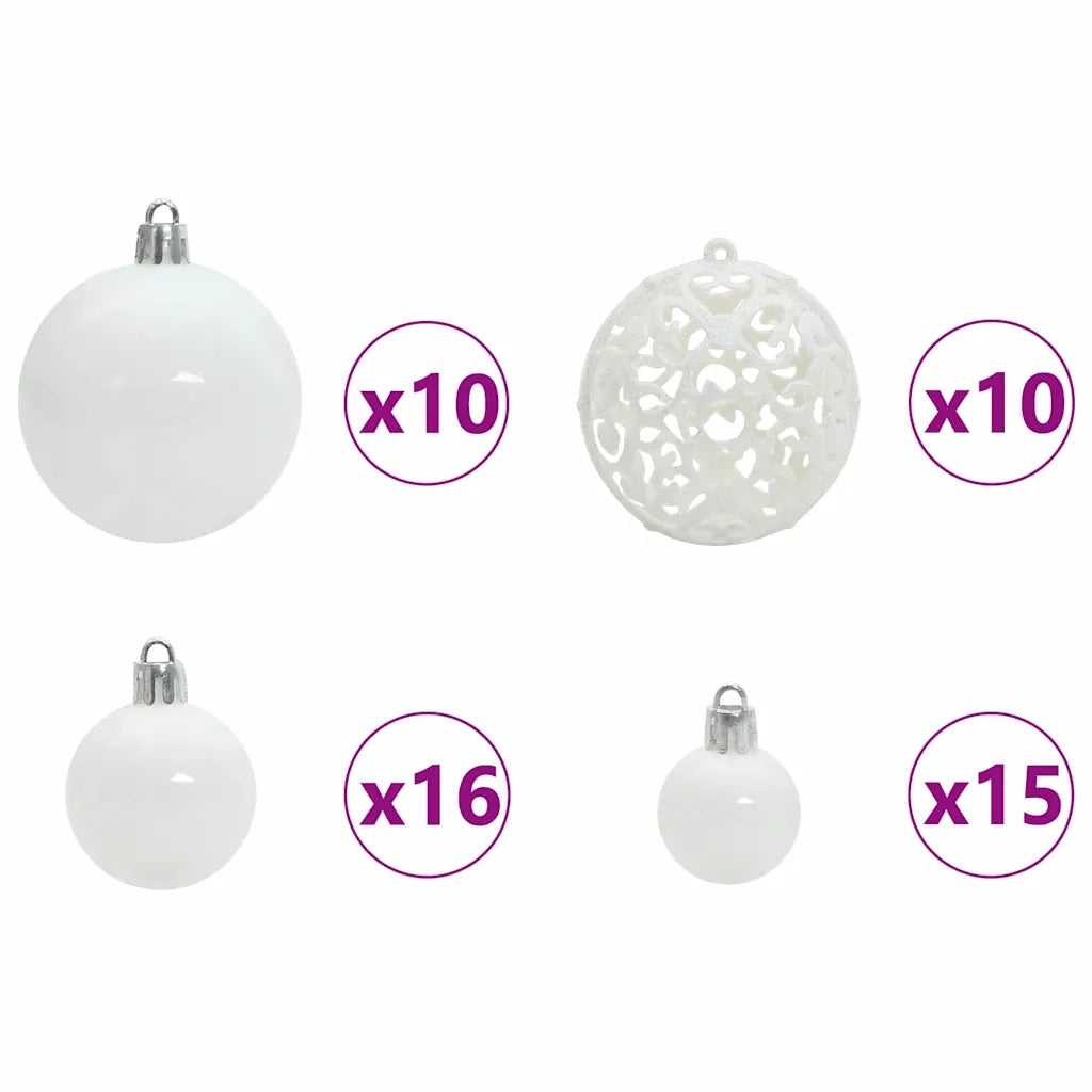 Set di Palle di Natale con 300 LED 120 pcs Bianco Plastica 42018832