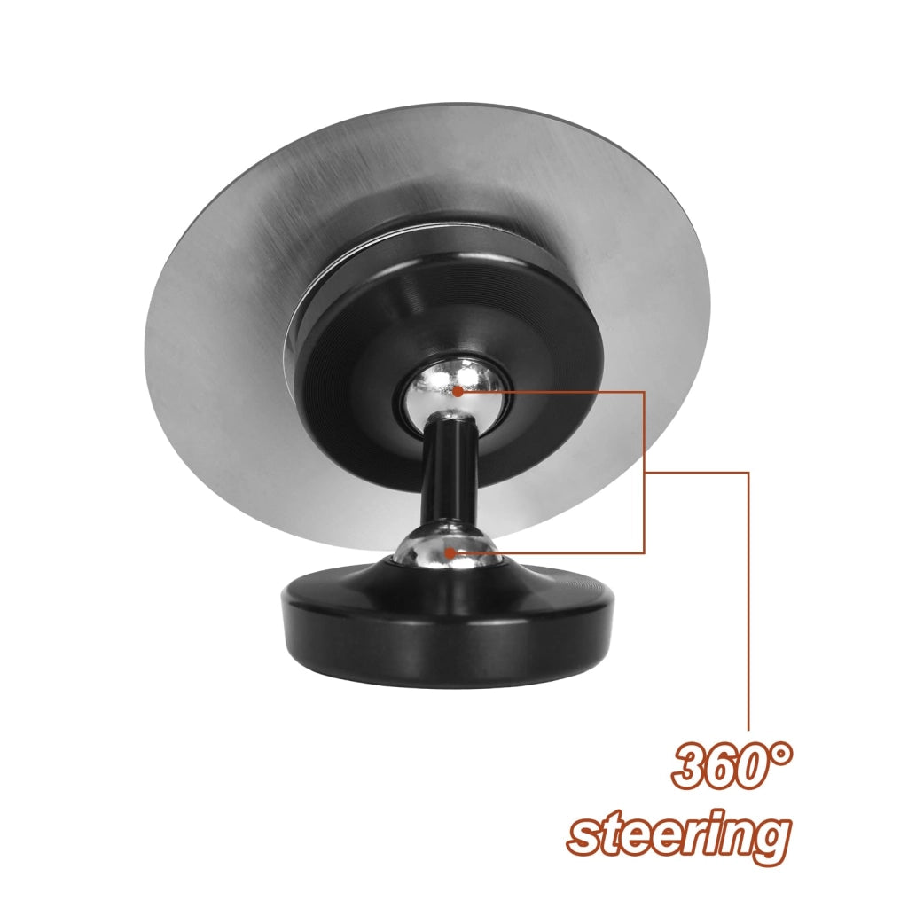 Specchio per espresso da 65 mm, in acciaio inossidabile, magnetico, girevole, colore nero