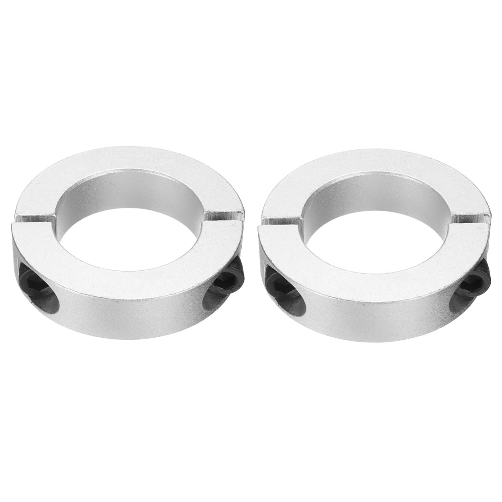 Collare a doppia flangia di serraggio, foro di 60 mm, diametro esterno di 95 mm, spessore 22 mm, in alluminio, 2 pezzi