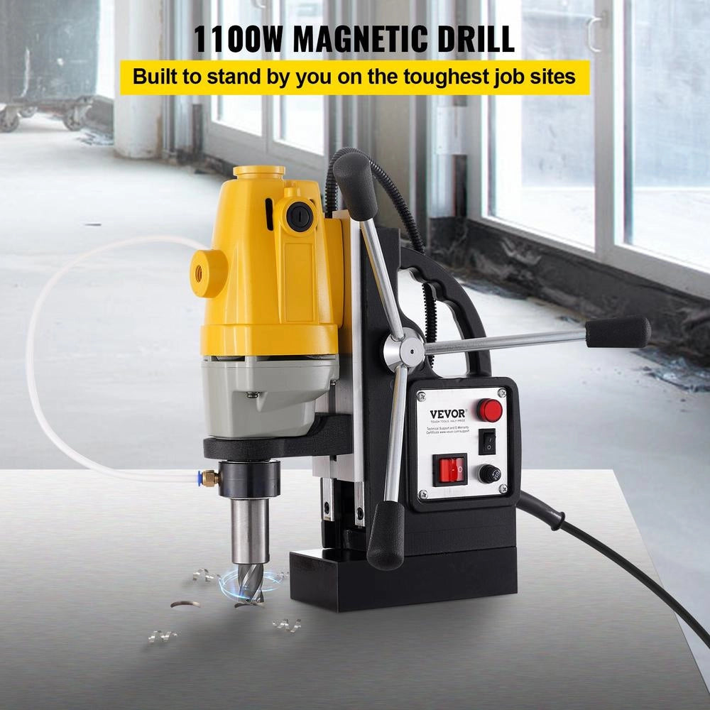 MD40 Trapano a Colonna Magnetico 1100W Diametro Foro 40mm Forza Magnetica 12000N 220V per Officina e Fai da Te