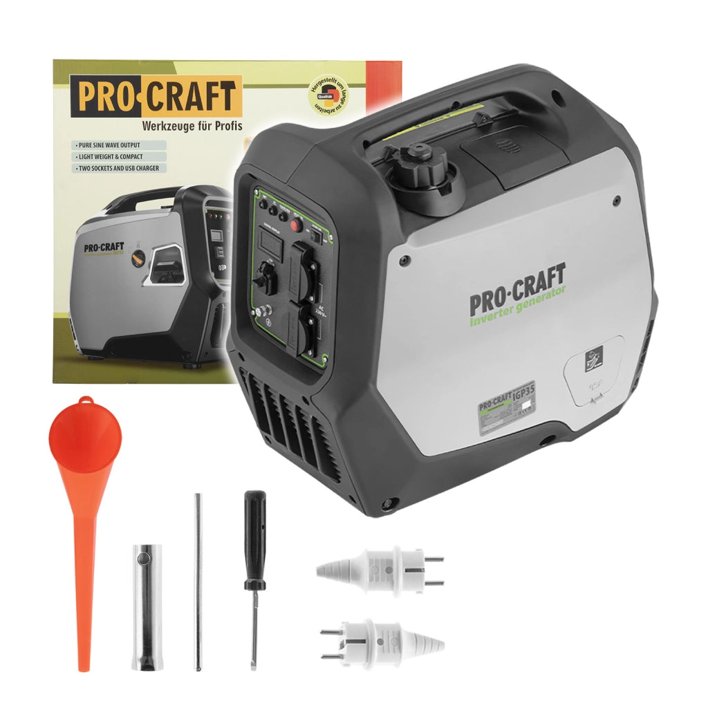 Generatore inverter Procraft IGP35, 3000 W (max 3200 W), serbatoio 5,5 l, 22,5 kg