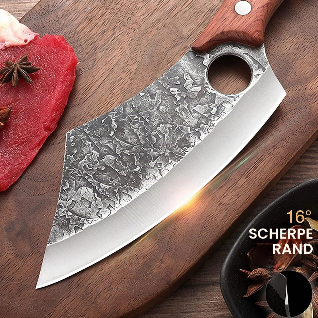 Coltello da cucina forgiato a mano, 16 cm, Acciaio al carbonio, manico in legno