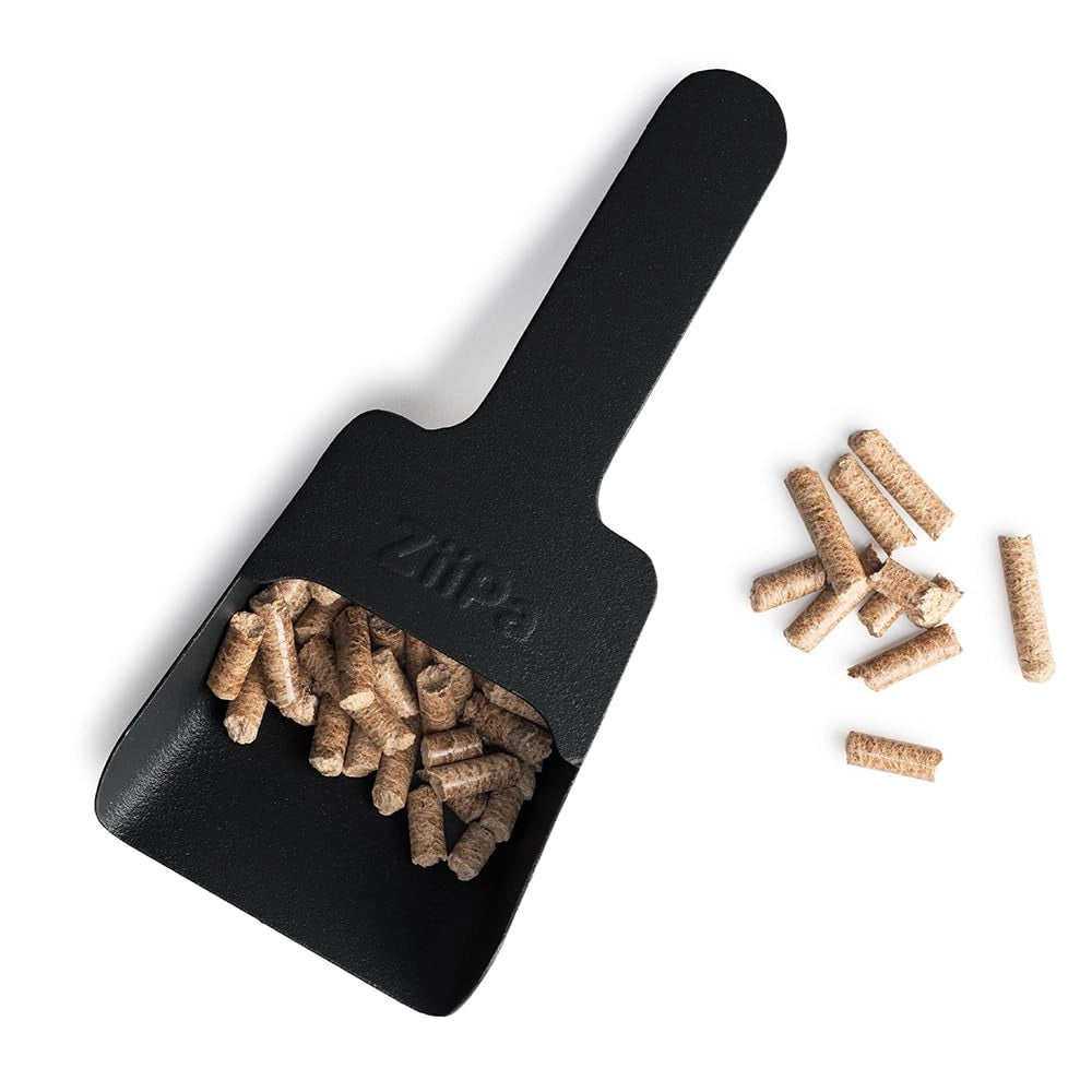 Pala per pellet, in acciaio, ergonomica, 21,5 cm, per carbone