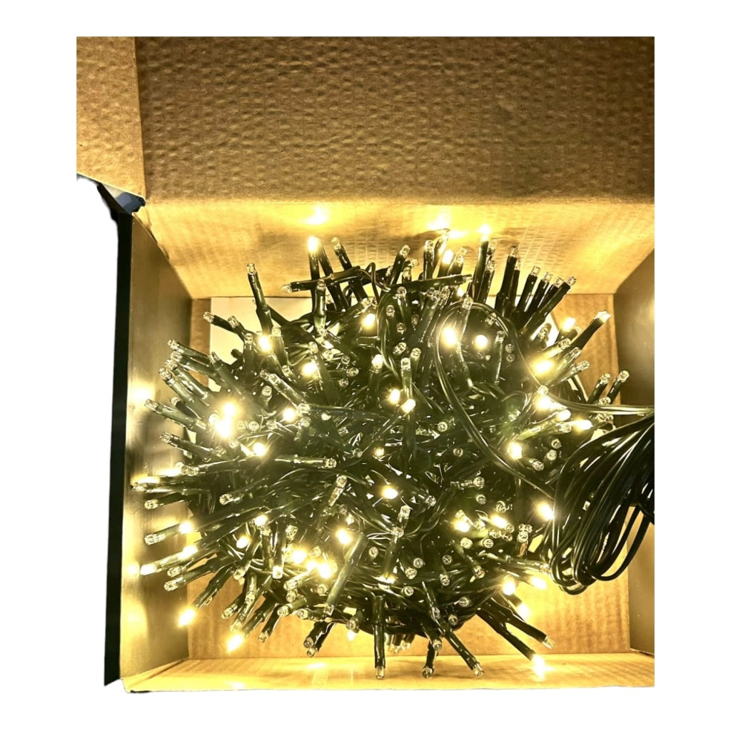 Catena Luminosa LED FULLFLASH Bianco Caldo per Interno ed Esterno con Alimentatore