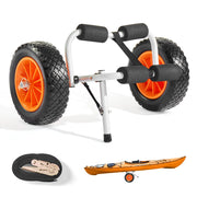 Carrello Pieghevole per Kayak e Canoe JH001 in Alluminio, Capacità 90 kg con Ruote Piene da 325 mm e Cinghia, Robusto e Portatile
