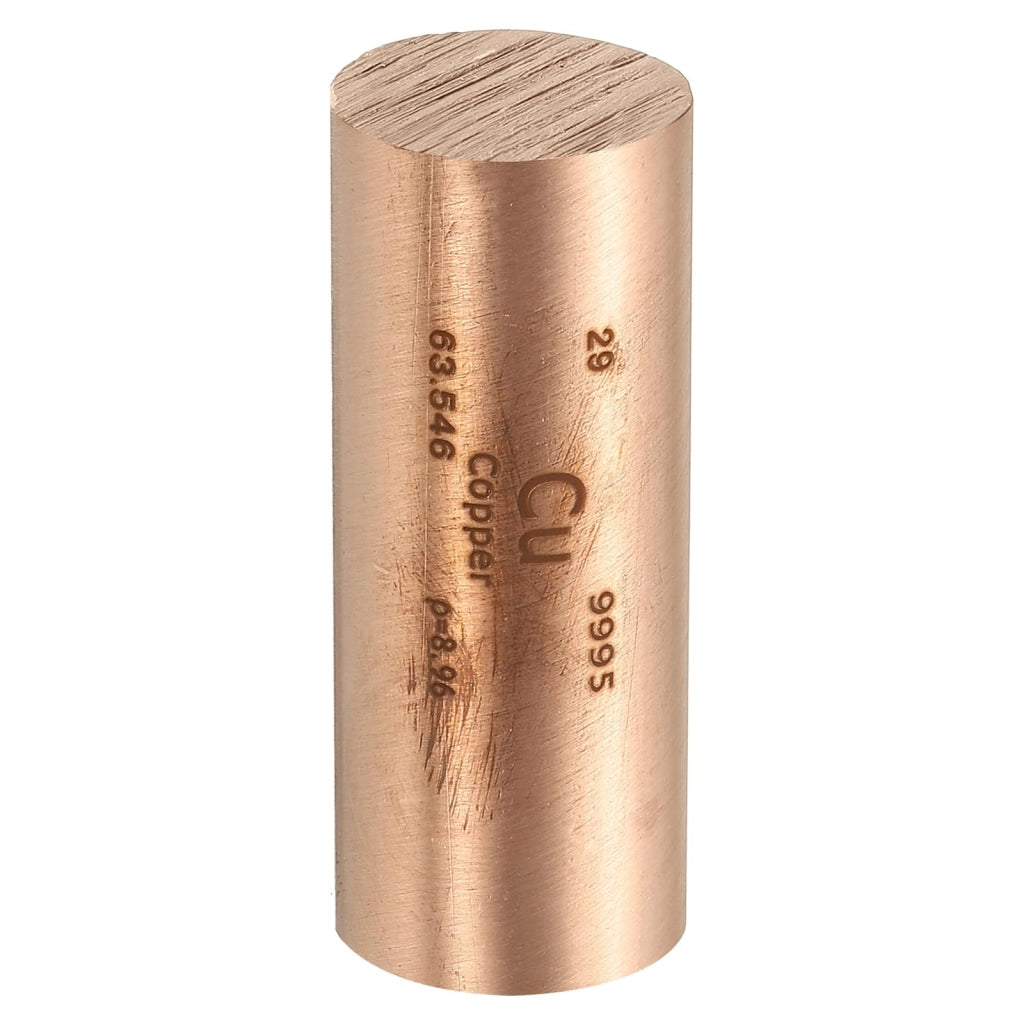 Barra di rame, dimensioni 0,8 x 2 pollici, alta densità, elemento chimico, tavola periodica