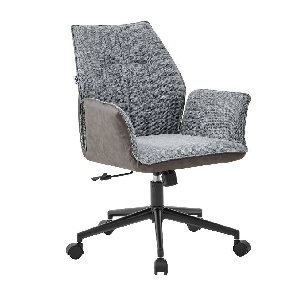 Poltrona girevole Citra grigio e retro elephant con base nera