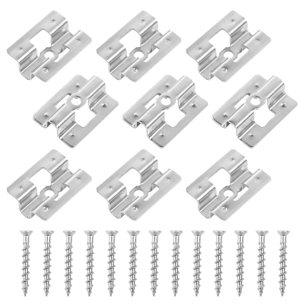 100 pezzi clip per terrazze in acciaio inox, distanziatori nascosti con 100 viti per WPC/BPC, fissaggio a pavimento in bambù