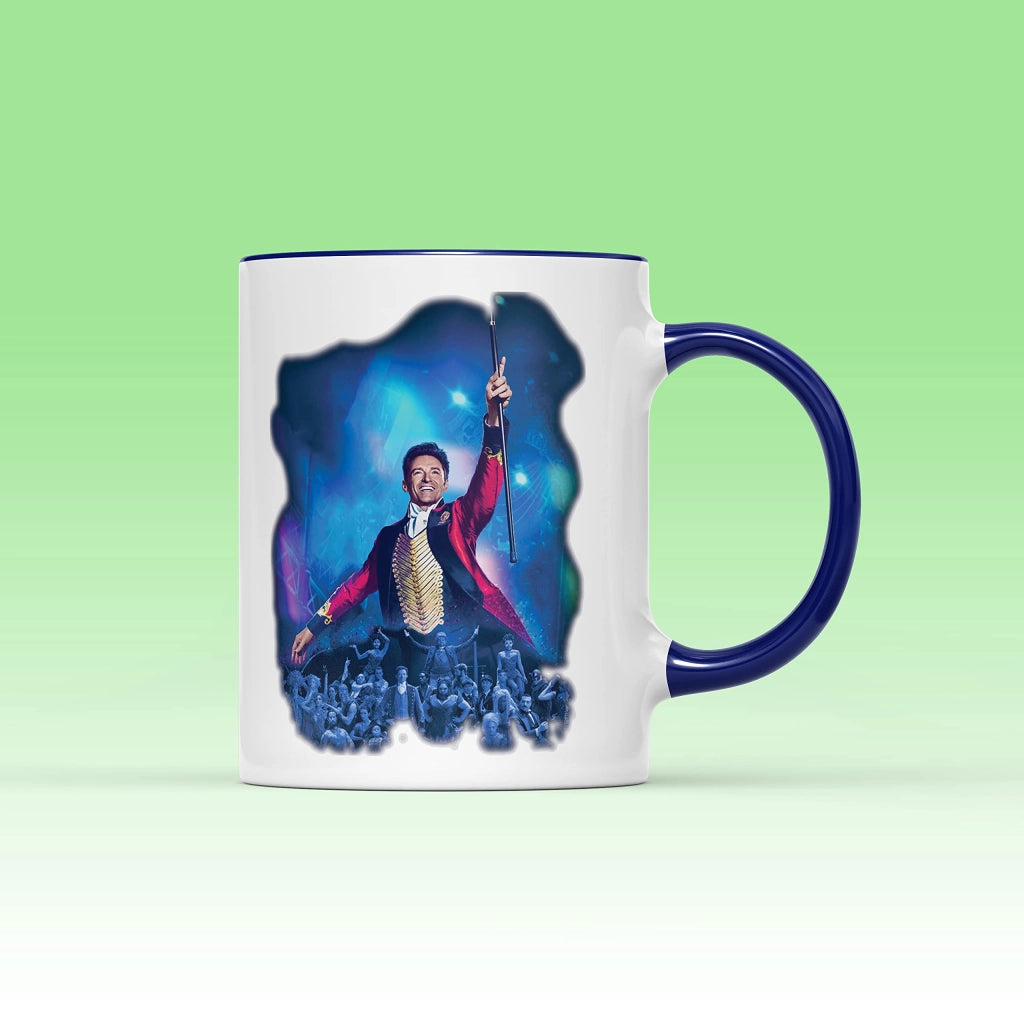 Tazza da collezione "The Greatest Showman", colore blu, capacità 325 ml, in Vetroceramica