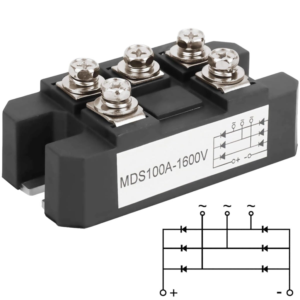 Raddrizzatore a ponte trifase MDS100A, 1600V, 100A, convertitore AC-DC