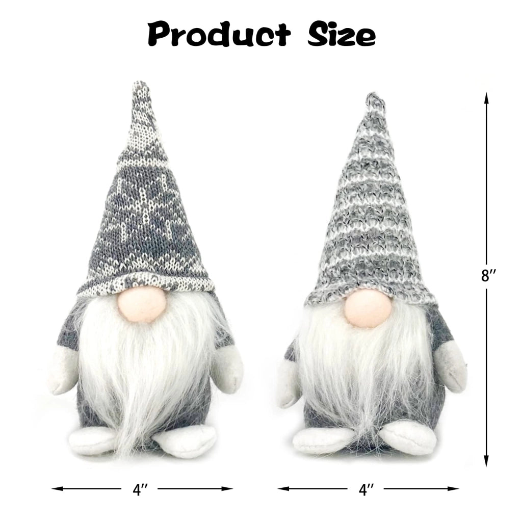 Set di 4 elfi di Natale in peluche, realizzati a mano, lavorati a maglia, materiali: feltro, tessuto