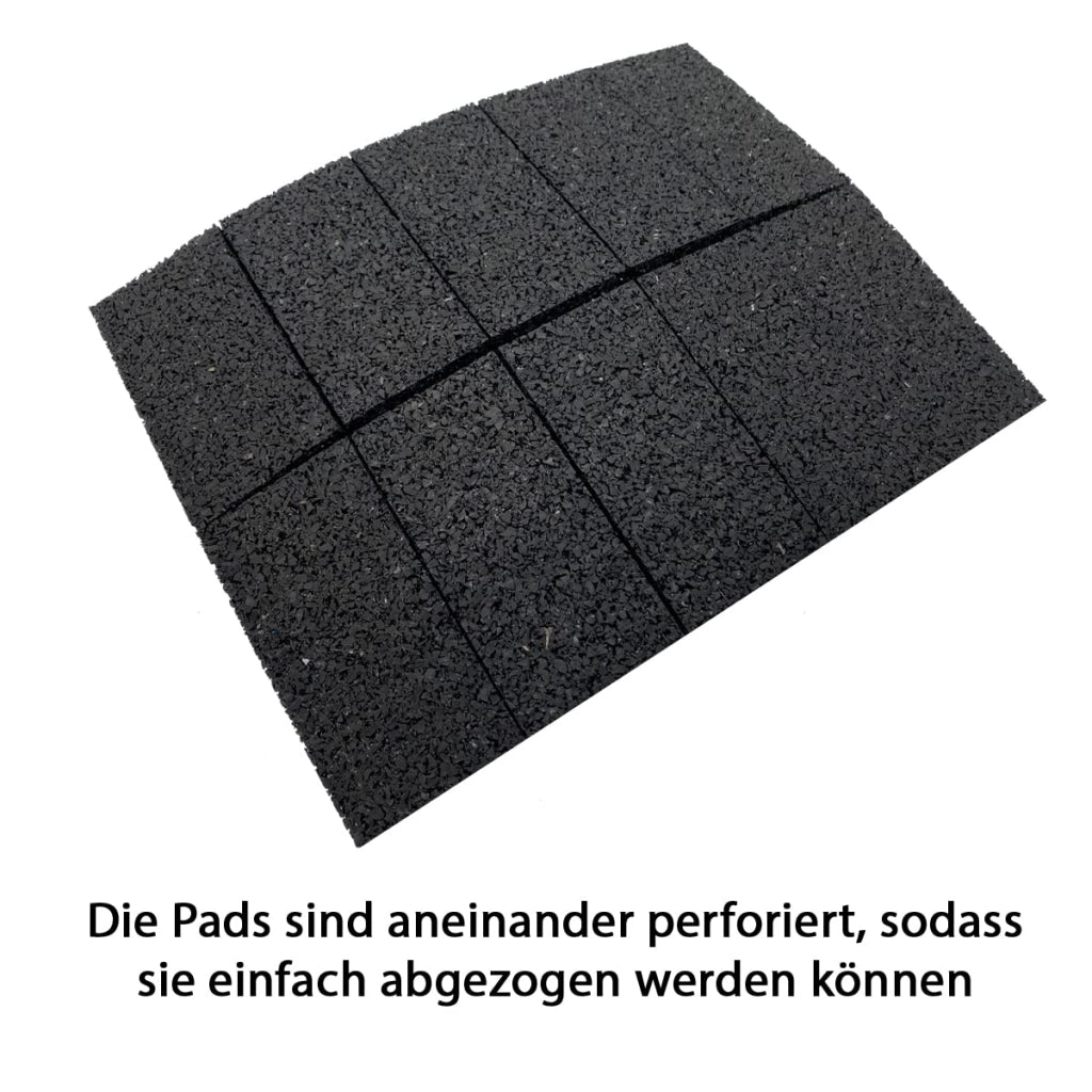 Piastrelle per terrazza, dimensioni 100x50x6 mm, 200 pezzi, colore nero, in gomma