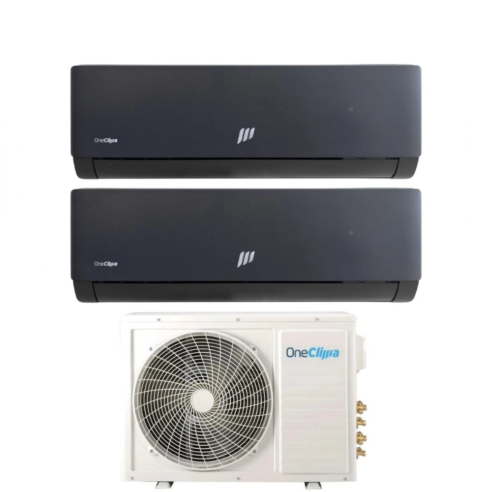 Condizionatore Dual Split OneClima Prime Black 12+18 con MLT27x3/Y24 R-32 Wi-Fi Integrato
