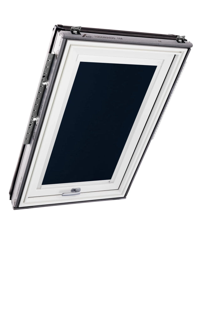 Tenda oscurante con guida, colore bianco, blu, dimensioni 114/118