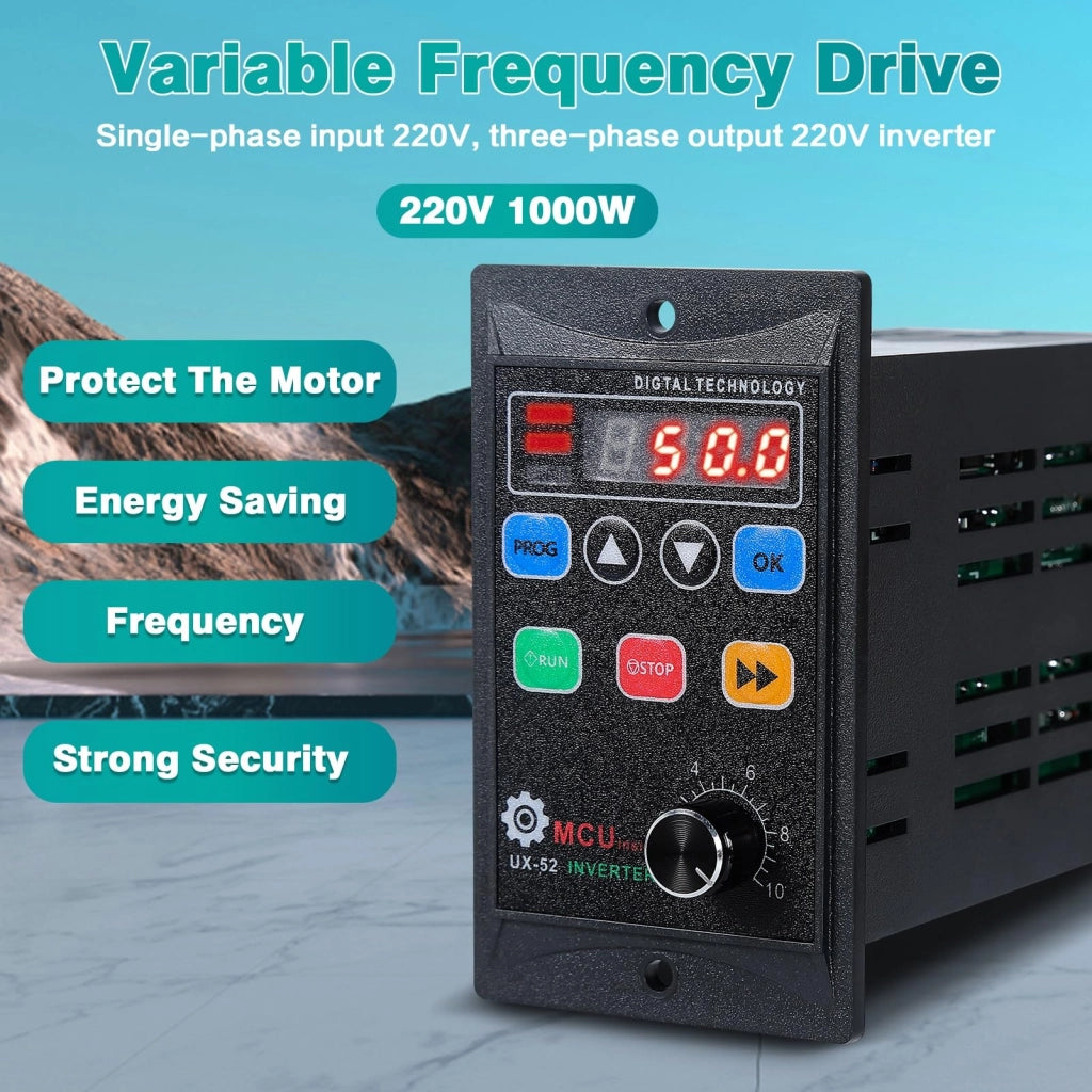 Inverter, 230 V, monofase in ingresso, trifase in uscita, 1100 W