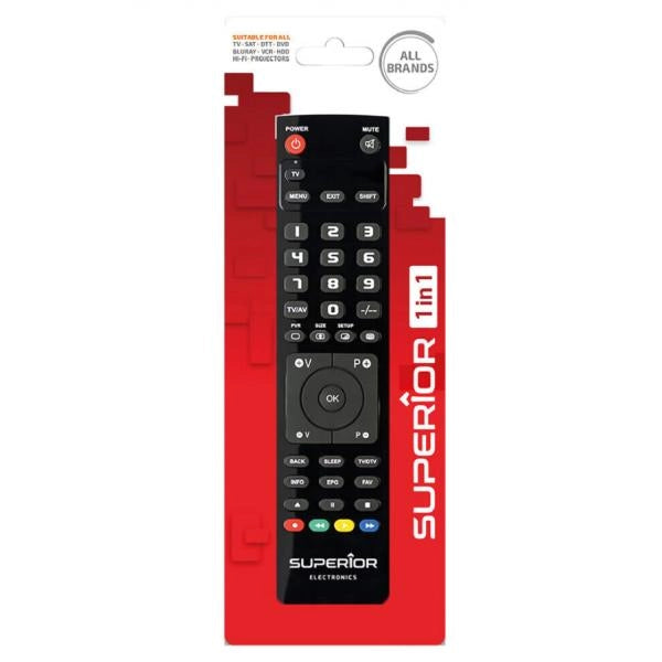 TELECOMANDO COMPATIBILE PER TV 'SLIM' 1 in 1 controllo 1 dispositivo