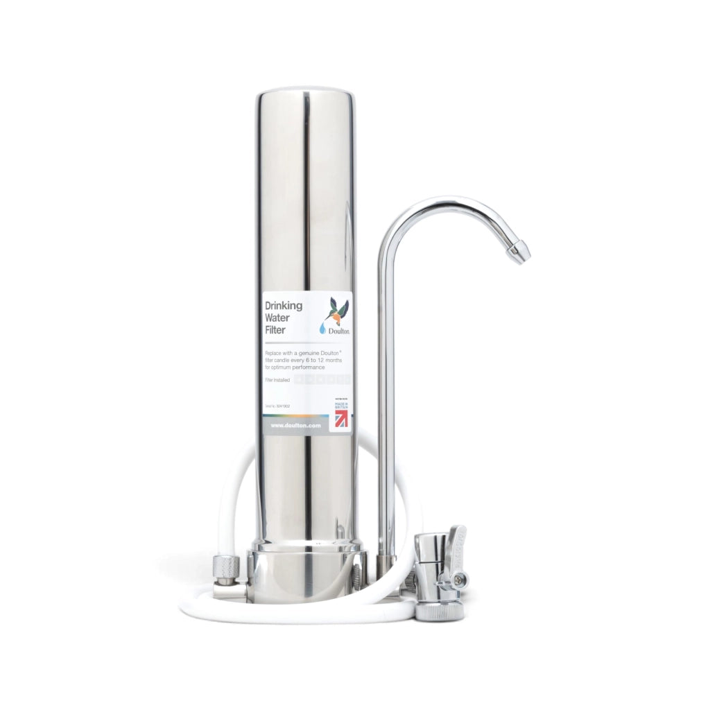 Sistema di filtraggio dell'acqua da 10 pollici, cromato, con filtro ceramico Biotect Ultra