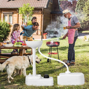 Lavandino Portatile da Campeggio in HDPE con Serbatoio 4.5 Galloni Lavamani da Esterno con Ruote Pratico e Robusto per Giardino e Campeggio