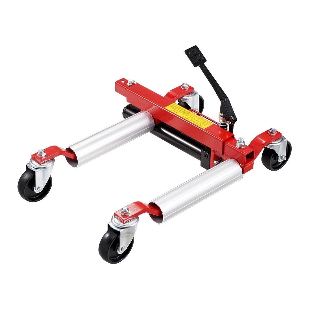 MR8016-4 Carrello Posizionatore Idraulico per Ruote Auto, Capacità 680,38 kg con Ruote Girevoli a 360° per Officina e Fai da Te