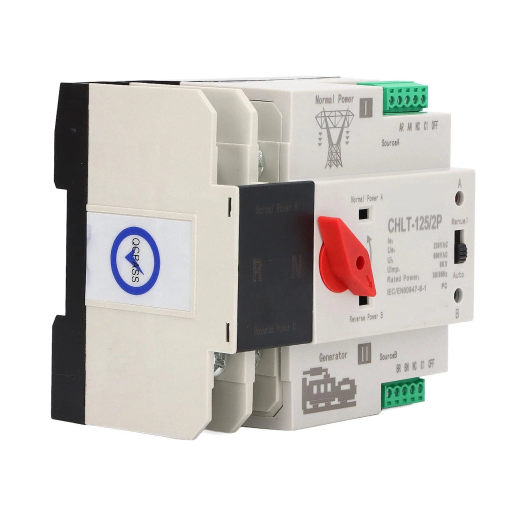 Interruttore automatico 2P, 230V AC, 100A, per impianti industriali