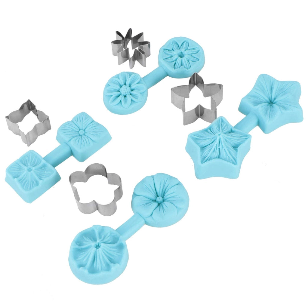 Stampo in silicone a forma di fiori, con 4 formine, ideale per la preparazione di cioccolatini
