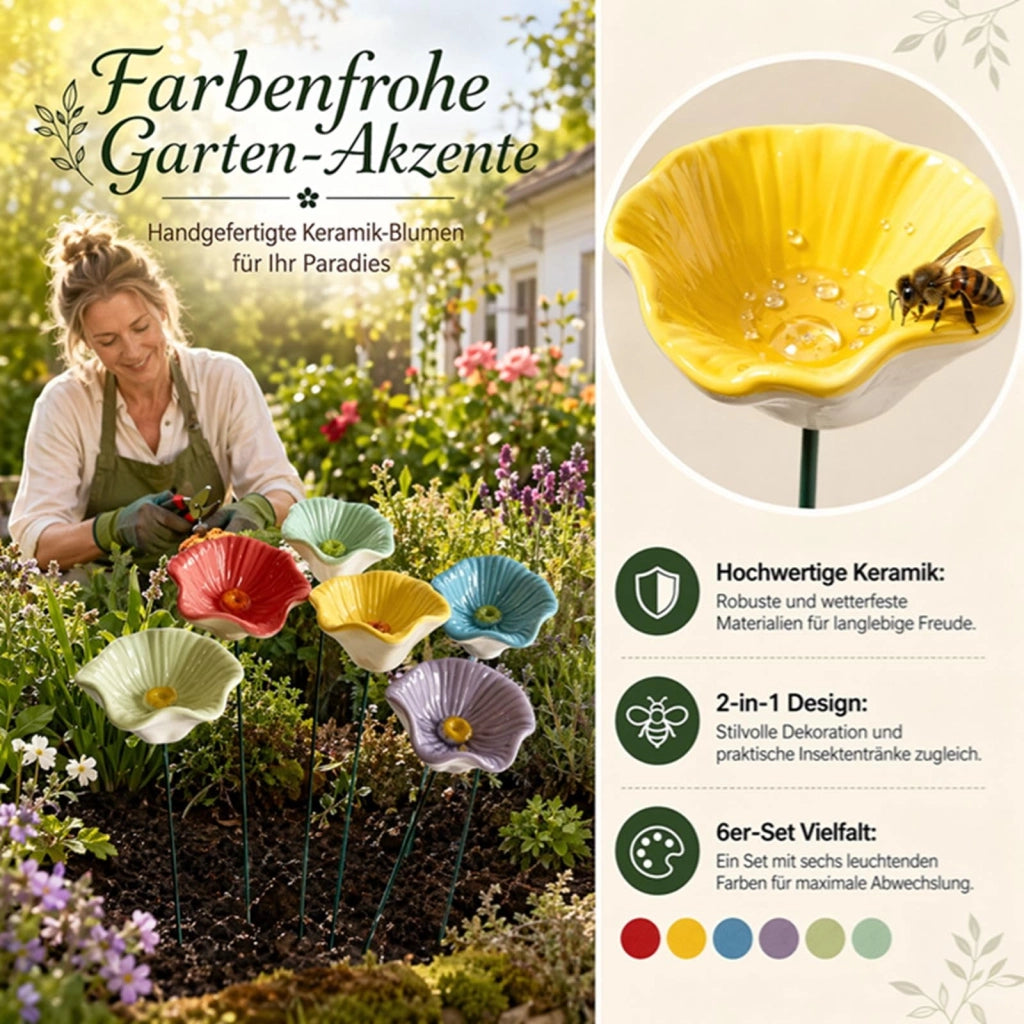 Abbeveratoio per api in Vetroceramica, 22 cm – Stazione per insetti per il giardino