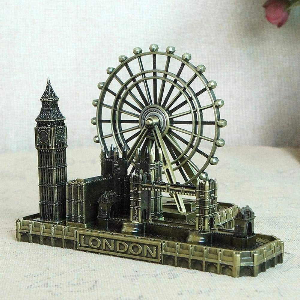 Kit di montaggio in metallo: London Eye, Big Ben, Tower Bridge, color bronzo