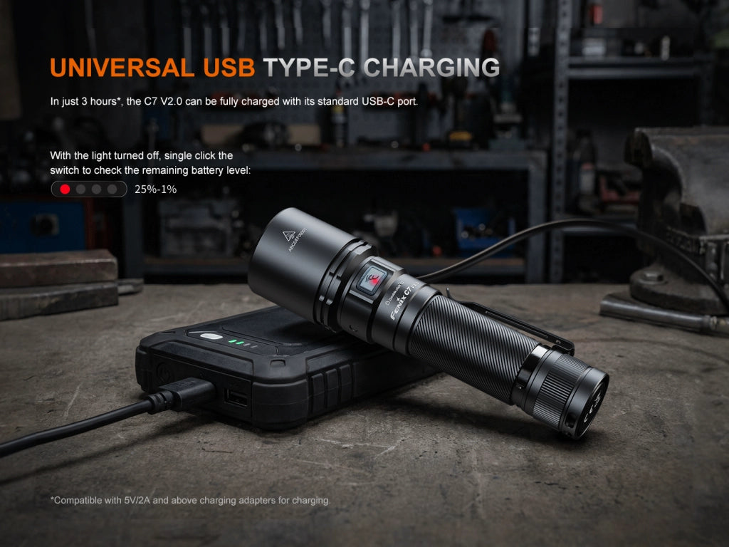 Torcia ricaricabile ad alte prestazioni Fenix ​​C7 V2.0 3300 lumen 575 metri