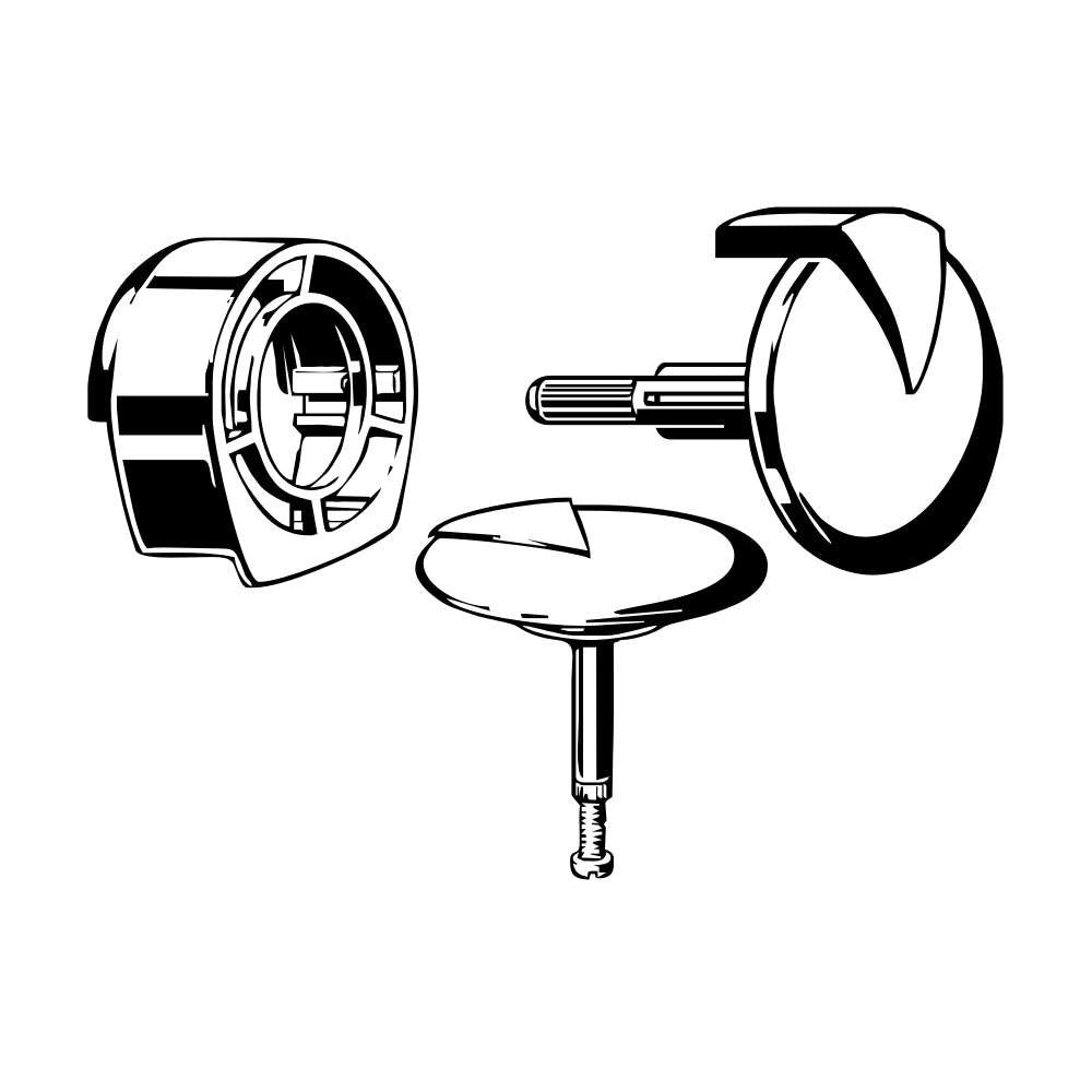 Kit di accessori: rosone e coprifilo cromato, dimensioni 91x92x82 mm