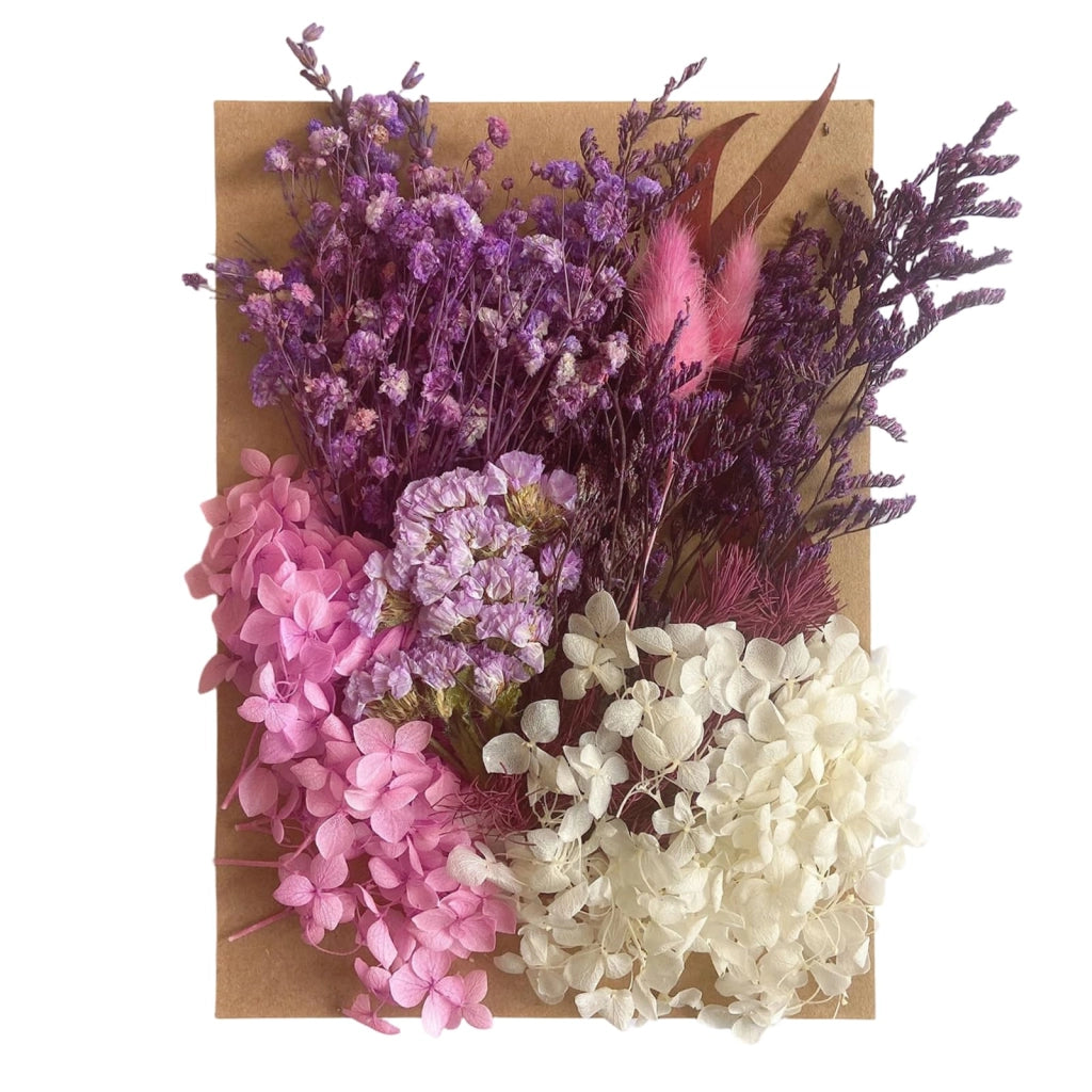 Set di fiori secchi, 6 confezioni, multicolore, per decorazioni fai-da-te