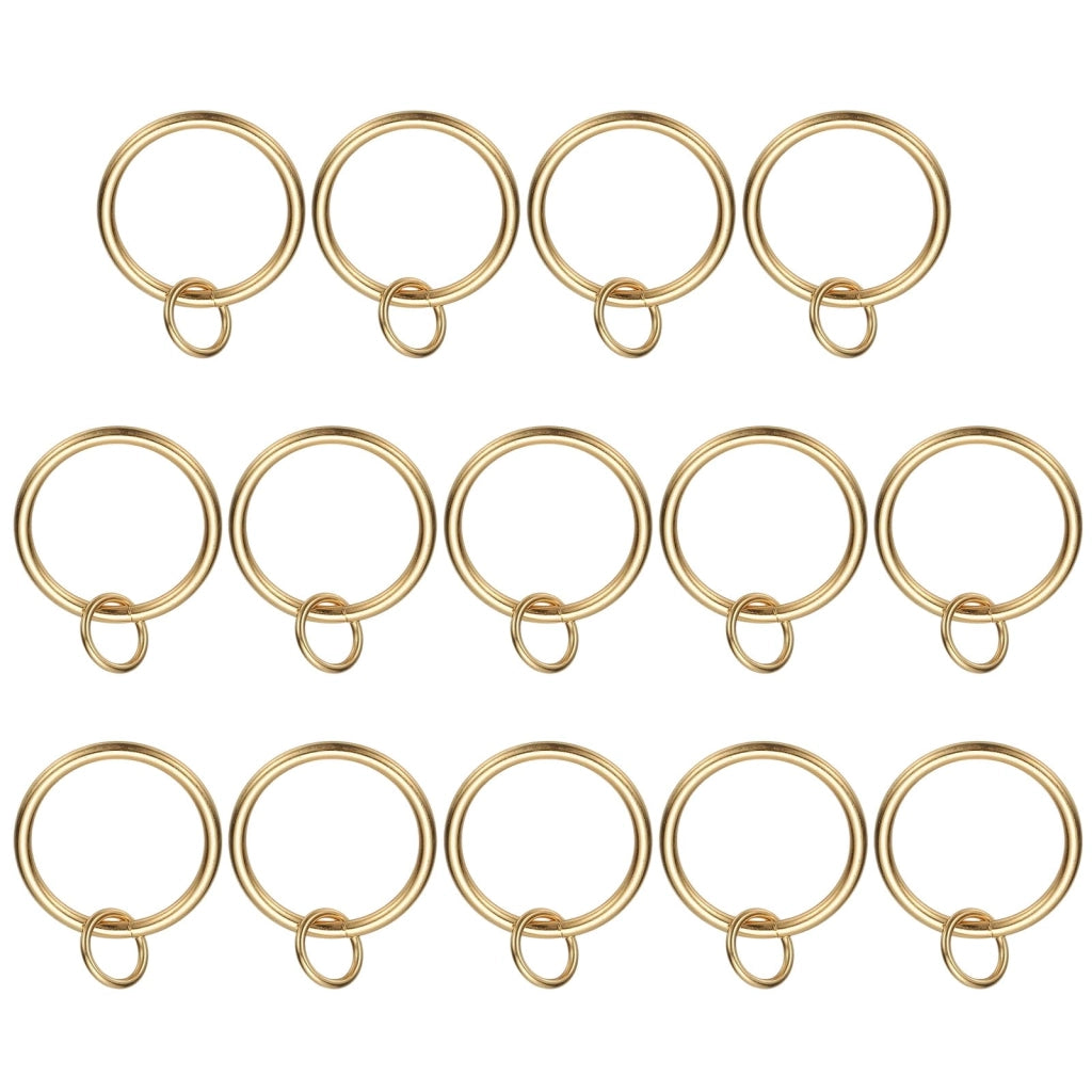 Anelli per tende, 14 pezzi, diametro interno di 1,25 pollici, metallo, color oro chiaro
